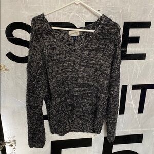 Women's Black and Gray Sweater